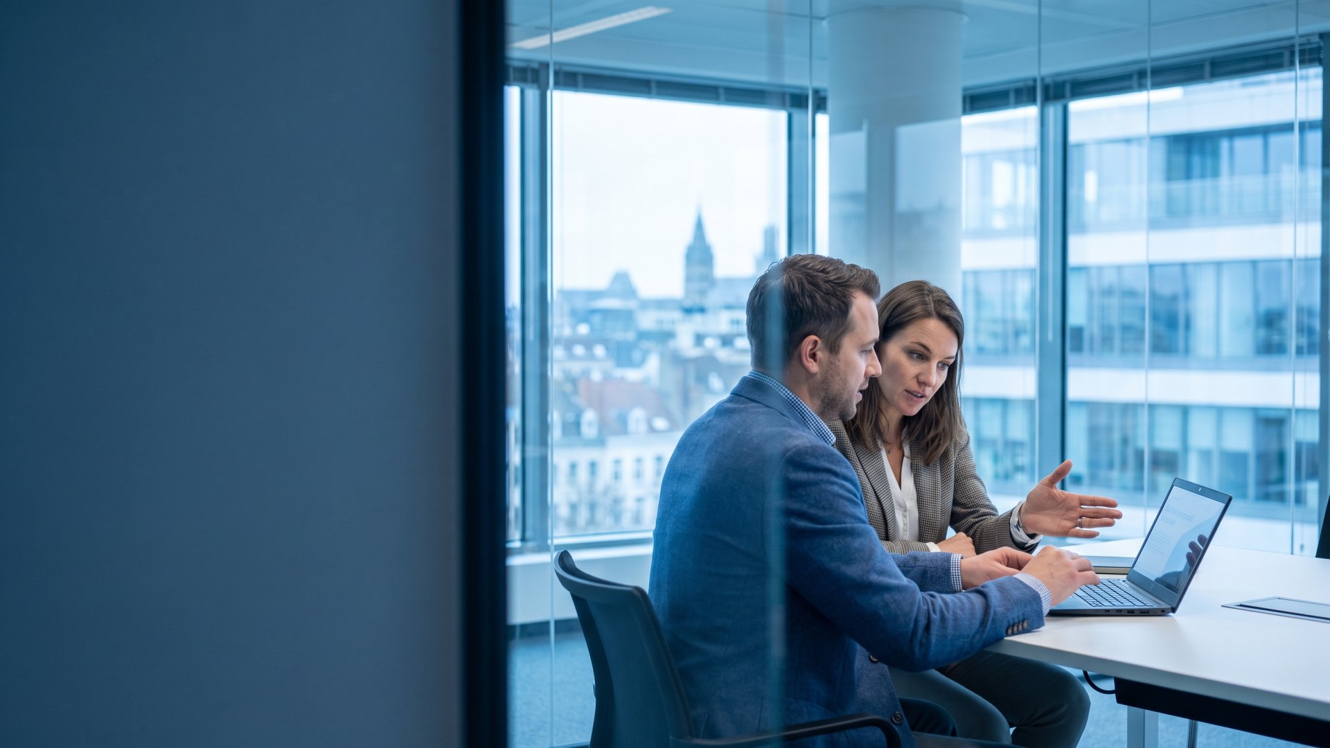 Account Manager im IT-Vertrieb von badata im Kundengespräch über Managed Services und Cloud in Ritterhude bei Bremen